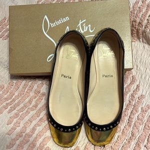 Christian Louboutin Gold Flats